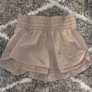 tan Calia high rise shorts